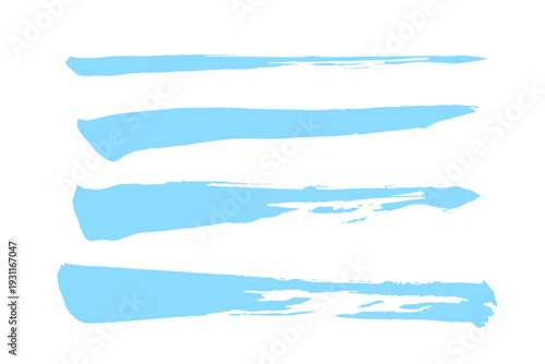 水色の筆ブラシストロークデザイン素材

