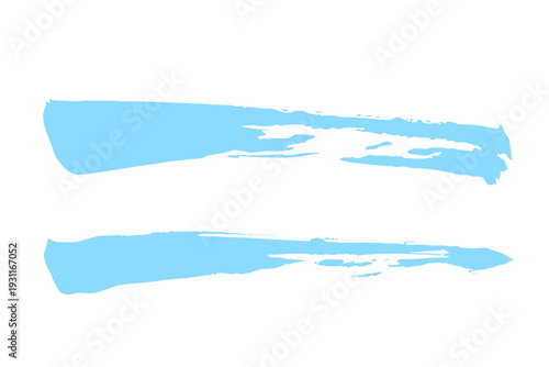 水色の筆ブラシストロークデザイン素材

