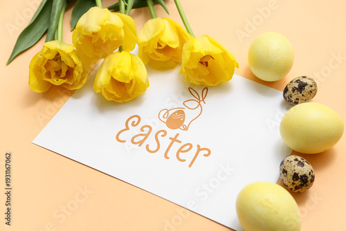 Greeting card with Easter e...