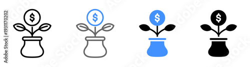 Financial Investment icon vector illustration editable