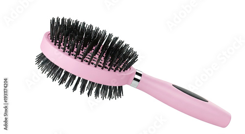 Pink Double-Sided Hair Brush with Black Bristles