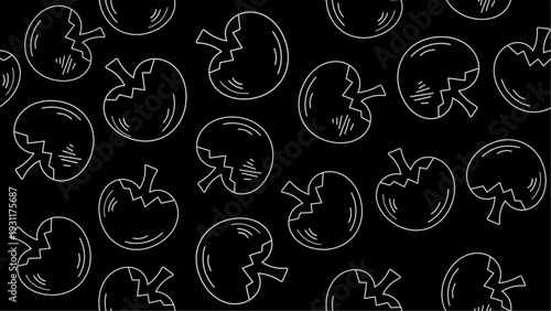 seamless pattern tomato background. doodle tomato pattern Background. tomato doodle pattern background. vegetable pattern