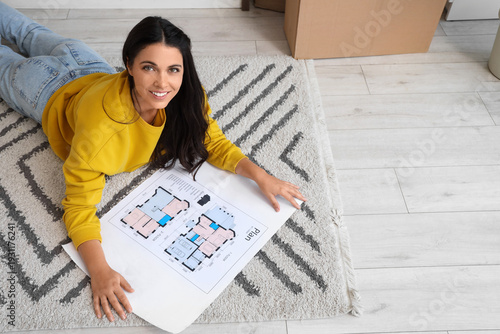 Beautiful woman with house ...