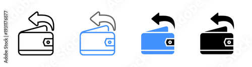 Expense and Money Outflow icon vector illustration editable