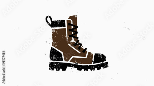 Brown Combat Boot Icon