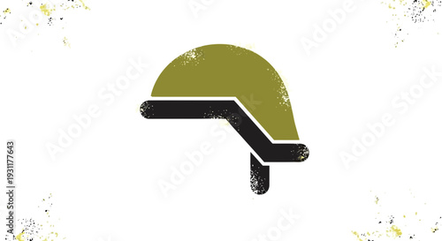 Military helmet icon, tactical gear, protective equipment, vector graphic