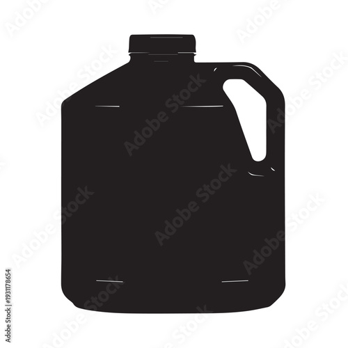 Water_jug silhouette showing rounded body with handle and narrow spout.