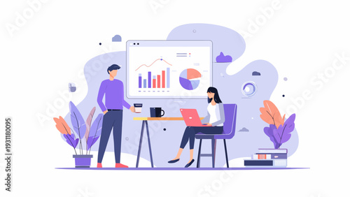 modern simple minimalist flat illustrations for website and app