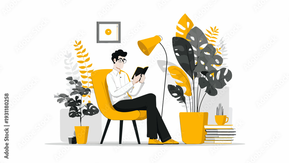 Obraz premium modern simple minimalist flat illustrations for website and app