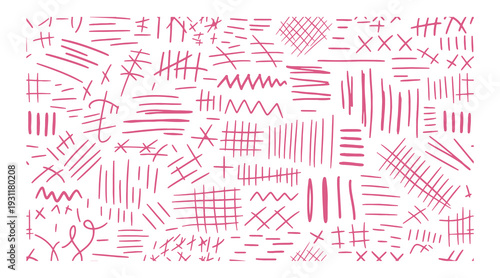 Elegant linear hand-drawn illustration prepared for repeat pattern layouts.