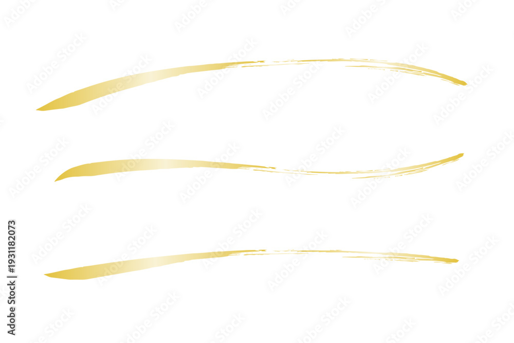 Obraz premium 金色の筆ブラシストロークデザイン素材