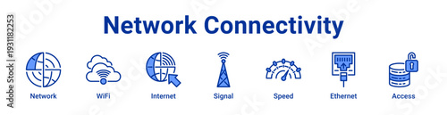 Network Connectivity icon Banner and collection