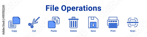 File Operations icon Banner and collection