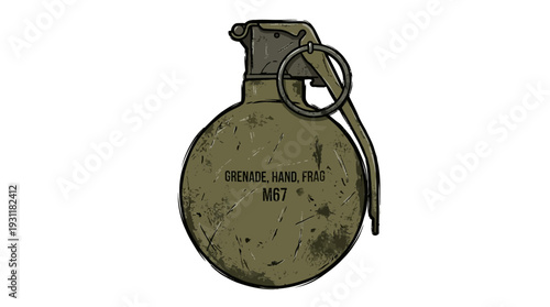 Hand Grenade Illustration