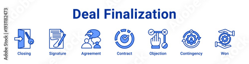 Deal Finalization icon Banner and collection