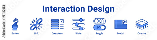 Interaction Design icon Banner and collection