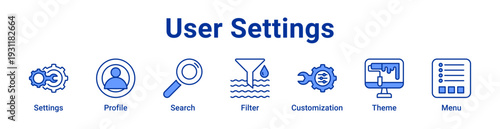 User Settings icon Banner and collection