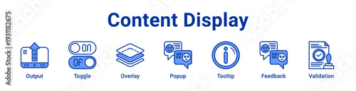 Content Display icon Banner and collection