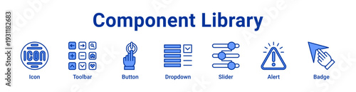Component Library icon Banner and collection
