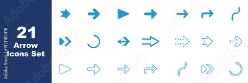 Right-pointing arrow icons set, thin line navigation symbols, Vector illustration. Cursor mouse click icon set. Click arrow icons. arow set icon vector for web design, arrow icons Illustration vector