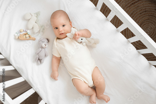 Cute little baby with toys ...