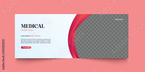 Modern marketing cover banner healthcare web banner design template. Healthcare and medical Corporate banner design. Modern banner template and stand design, advertisement, flyer design, display