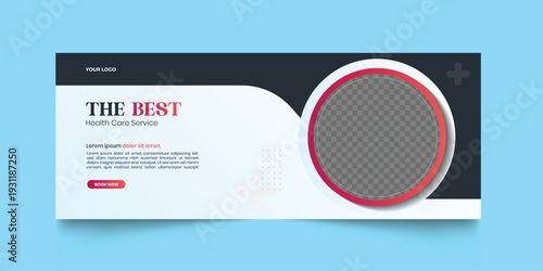 Modern marketing cover banner healthcare web banner design template. Healthcare and medical Corporate banner design. Modern banner template and stand design, advertisement, flyer design, display