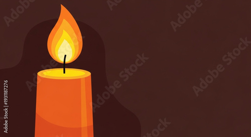International Day of Reflection on the 1994 Rwanda Genocide candle flame burning brightly with a warm glow on a dark brown background, symbolizing light and hope