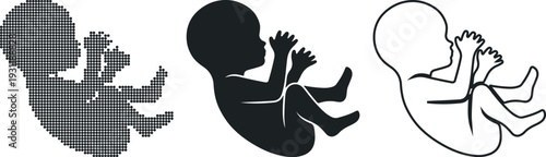 Eagle and bird vector illustration with black and white sketch featuring people and family silhouettes