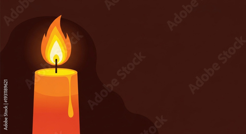 International Day of Reflection on the 1994 Rwanda Genocide A lit candle casting a warm glow in the darkness, symbolizing hope and remembrance in a subdued, atmospheric scene