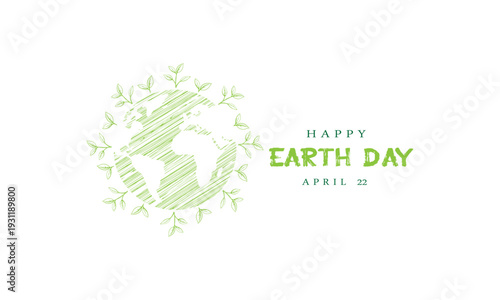 Happy Earth Day. Environmental protection.Vector illustration for banner, social media post, celebration card