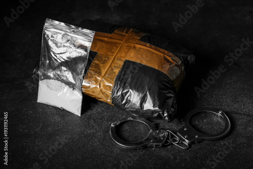 Drug packages with handcuff...