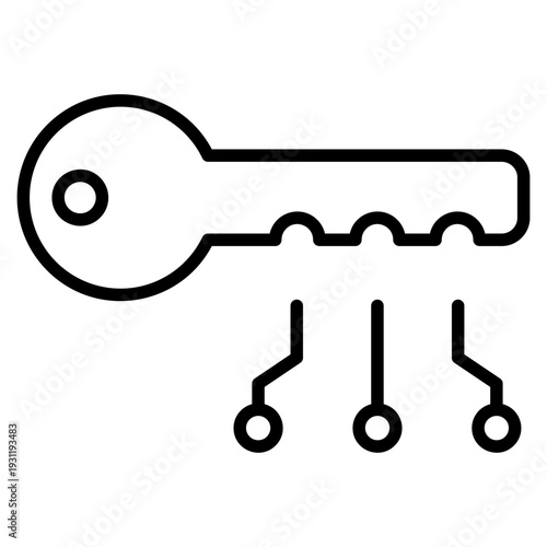 Digital Security Key Icon