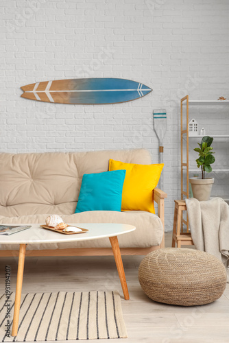Interior of light living ro...