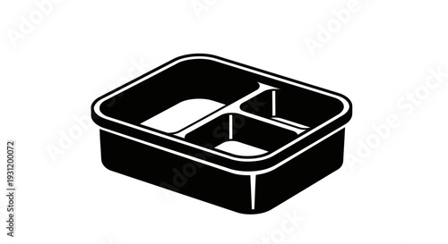 Empty Divided Lunch Box Container for Meal Prep and Food Storage