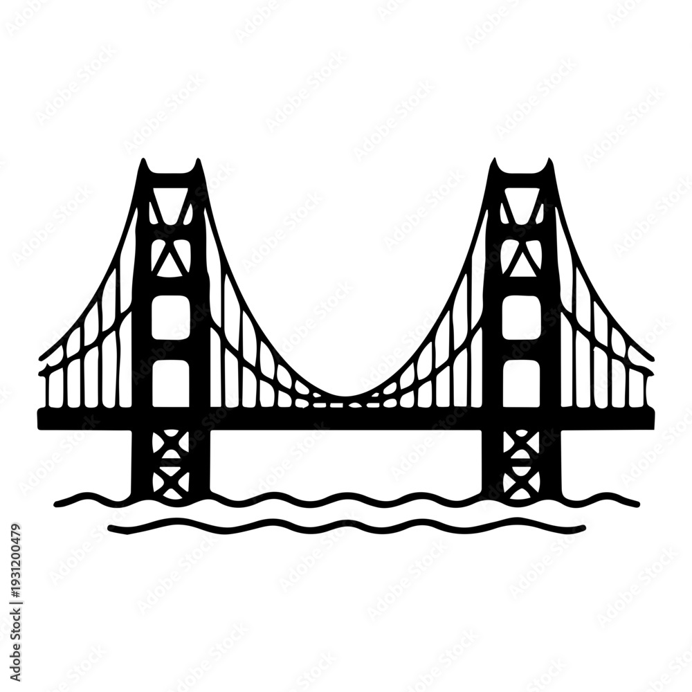 Obraz premium Golden Gate Bridge Silhouette