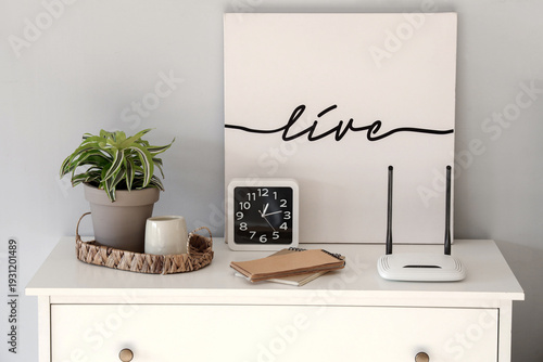 Modern wi-fi router with no...