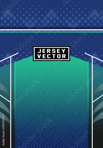 blue green abstract jersey ba...