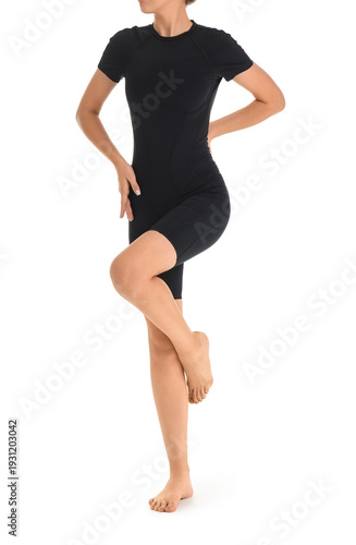 Young woman in black cyclin...