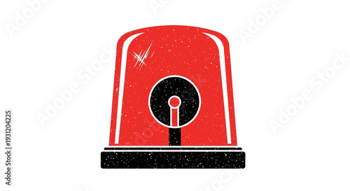 Red emergency flashing light siren warning signal