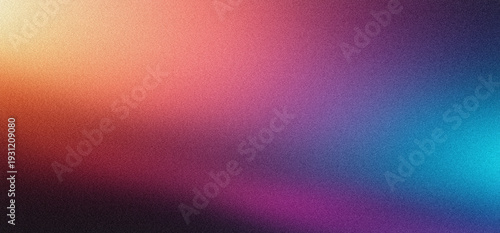 Fotografi Abstract blurry gradient background, orange pink purple blue cyan glow, soft lum