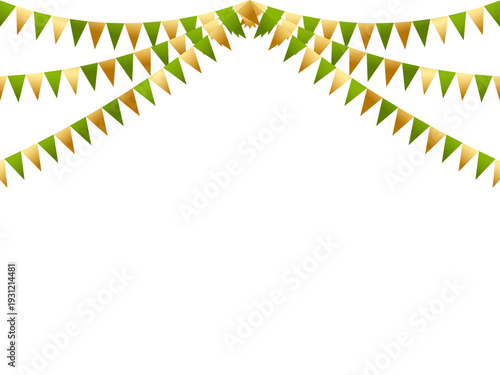 ガーランド三角、曲線、m金4黄緑F1