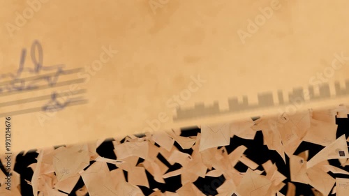 Cascade of Vintage Envelopes Falling Towards Camera - Historical Mail Video Transition