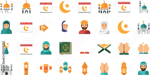 Flat vector set of fire icons for business, web, social media, finance, school, shopping, and internet design use