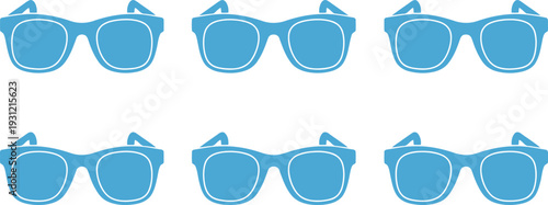 Blue Sunglasses Vector Pattern Seamless Summer Fashion Accessory Background Design