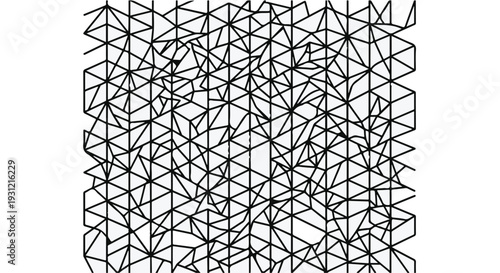 Intricate geometric pattern with interconnected lines forming a complex abstract design.