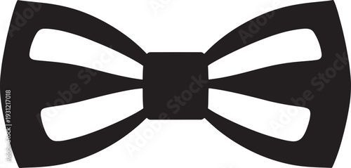 A black bow tie on a white background