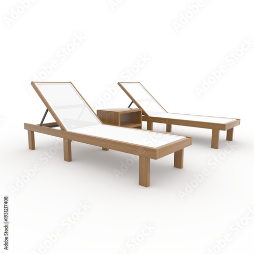 3d render Sun Lounger design element Furniture