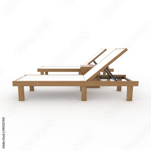 3d render Sun Lounger design element Furniture