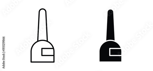 Eyeliner bottle icon. black and white line icons pack.